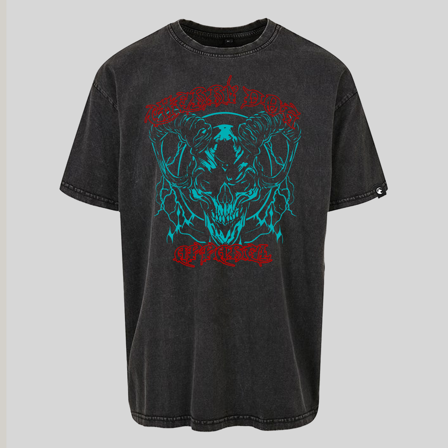 Malevolent Oversized Acid Washed Tee