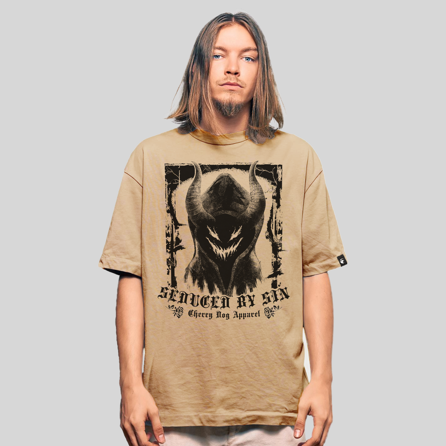 Seduced By Sin Oversized Acid Washed Tee